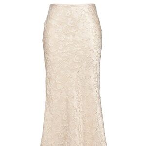 House of CB MARA Ivory Metallic Jacquard Maxi Skirt